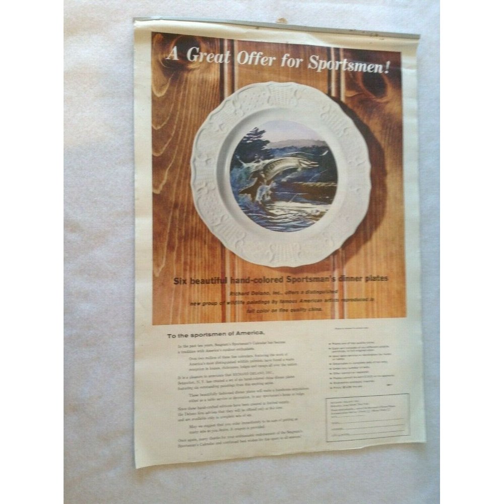 Seagram Whiskey Vintage 1956 Wall Calendar